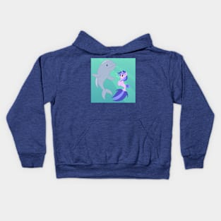 Sea Swirl seapony scene Kids Hoodie